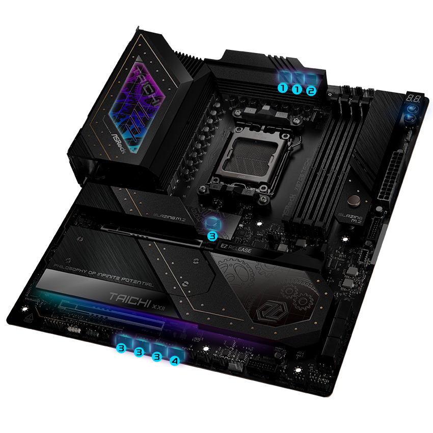 ASRock X870E TAICHI AM5 Extended ATX Motherboard - Newegg.com